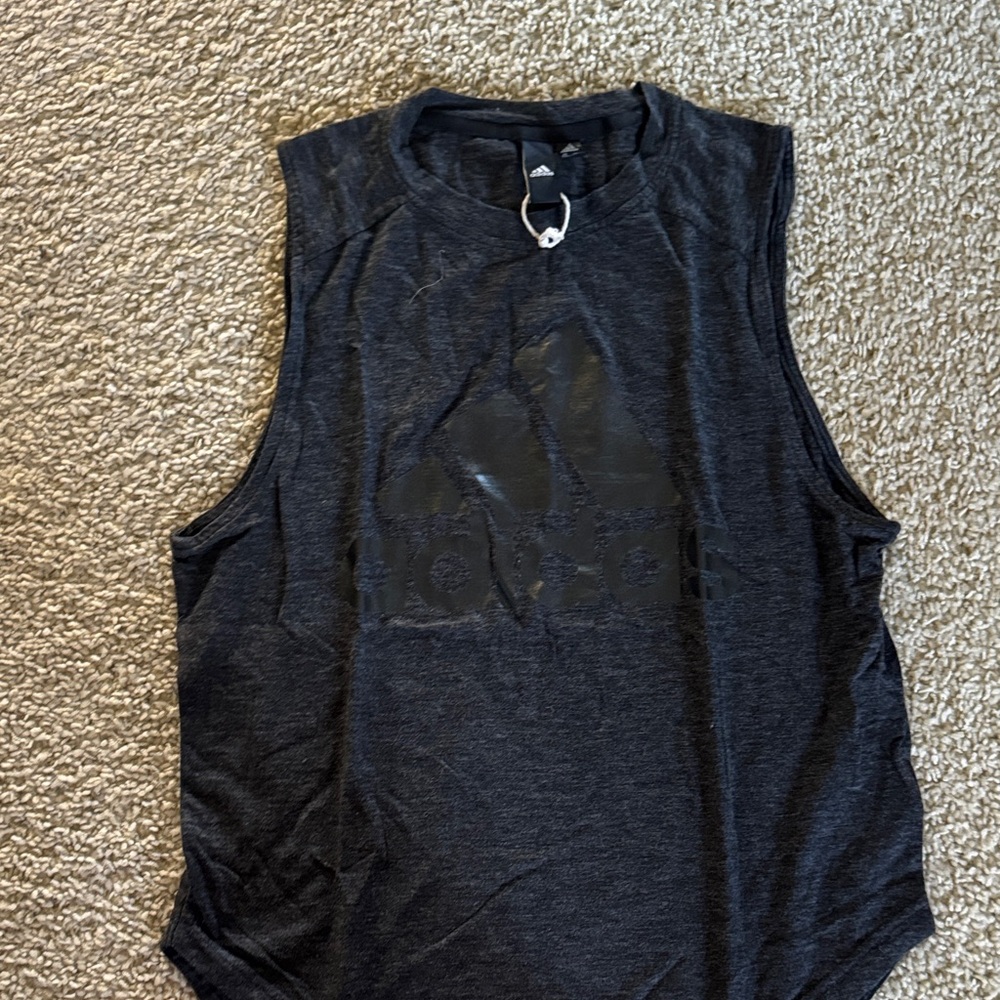 Adidas Charcoal Sleeveless Top